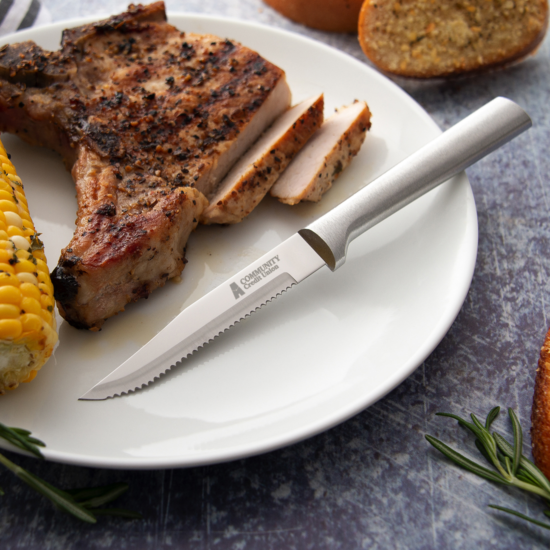 Serrated Steak Knife w/Silver Handle 2