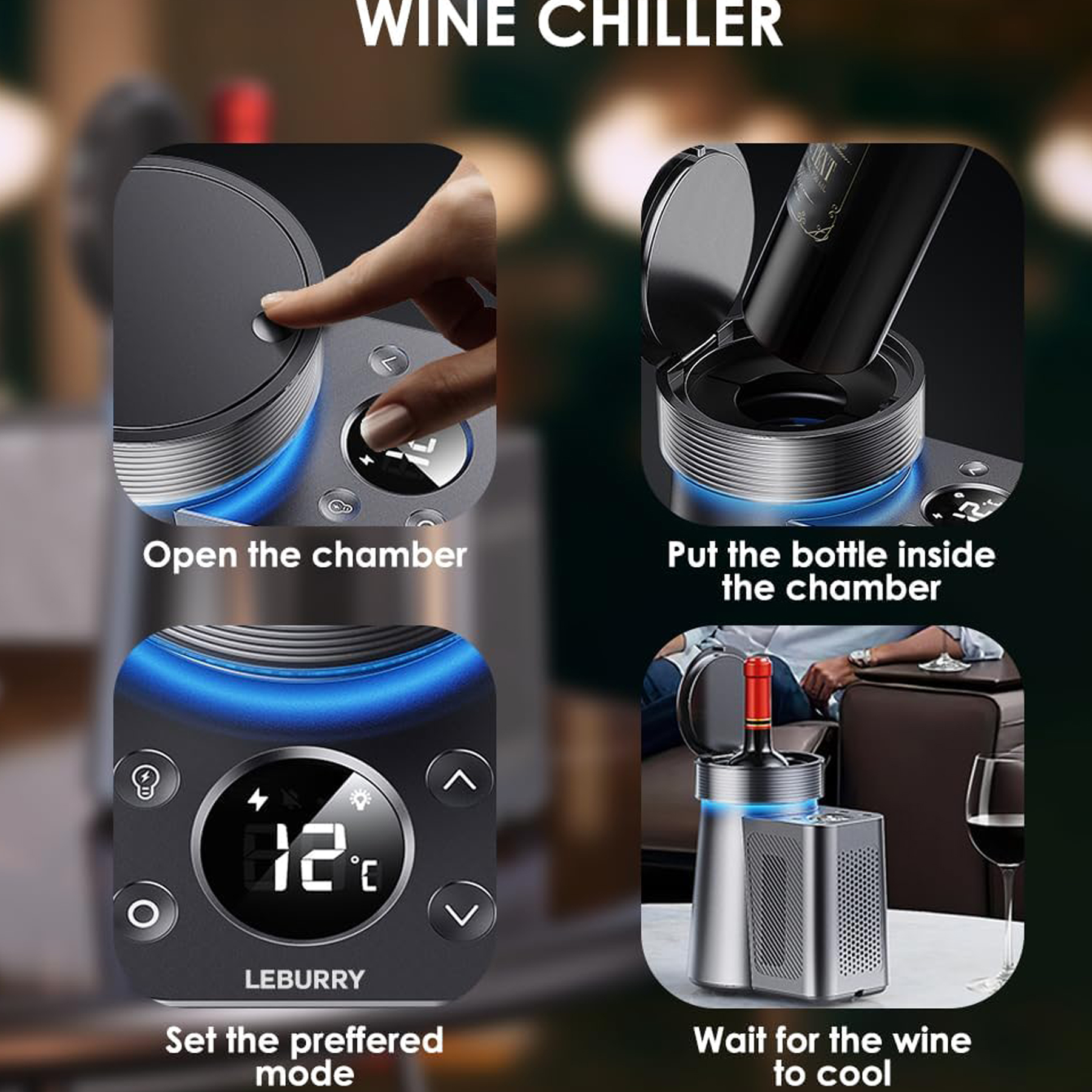 LED Display Electric Wine Cooler 5