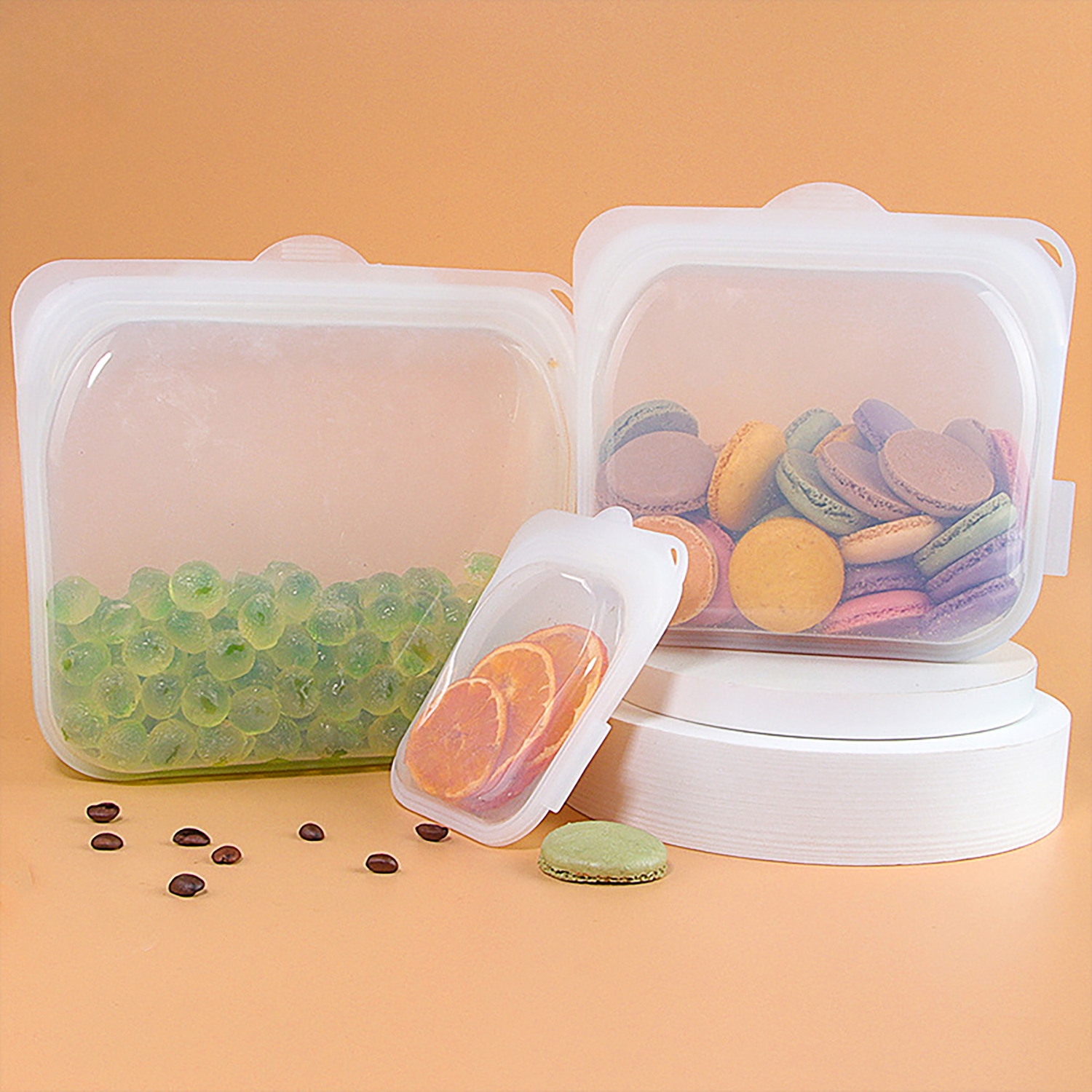 Stand-Up Food Grade Reusable Silicone Storage Bag 5