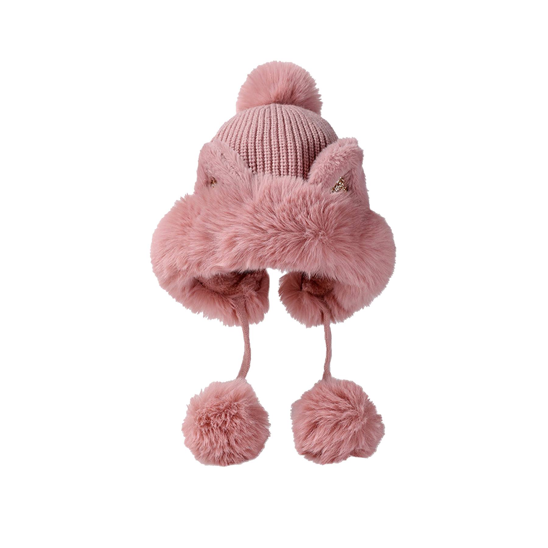Women Winter Warm Cute Cat Ears Knitted Beanie Hat 2