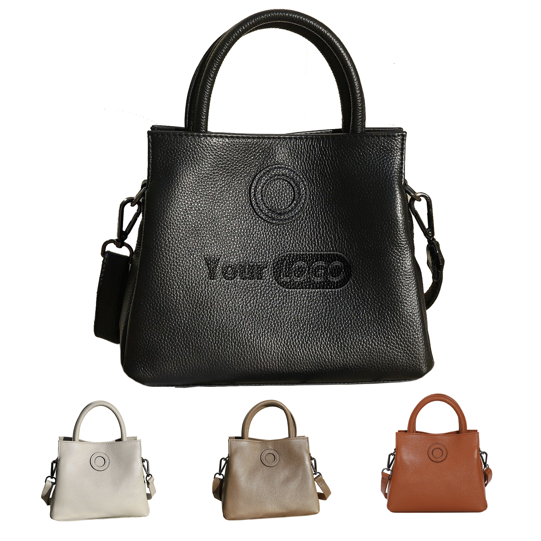 Genuine Leather Simple and large capacity stylish tote bag 2