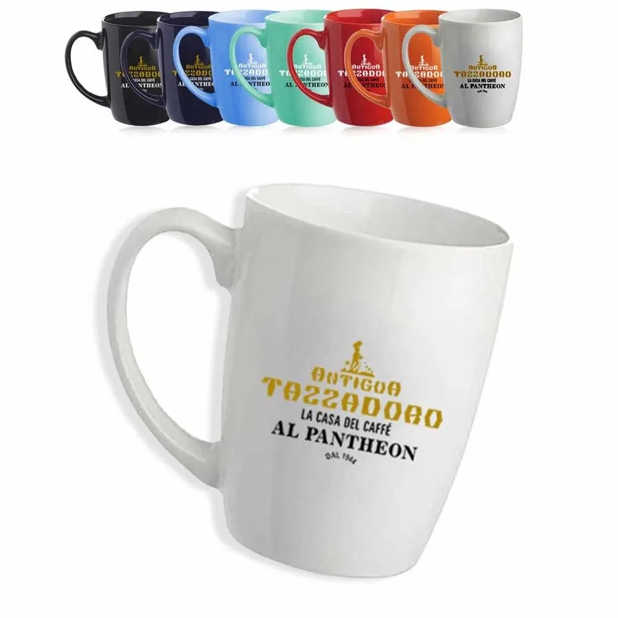 Curved Glossy Ceramic Mugs 4