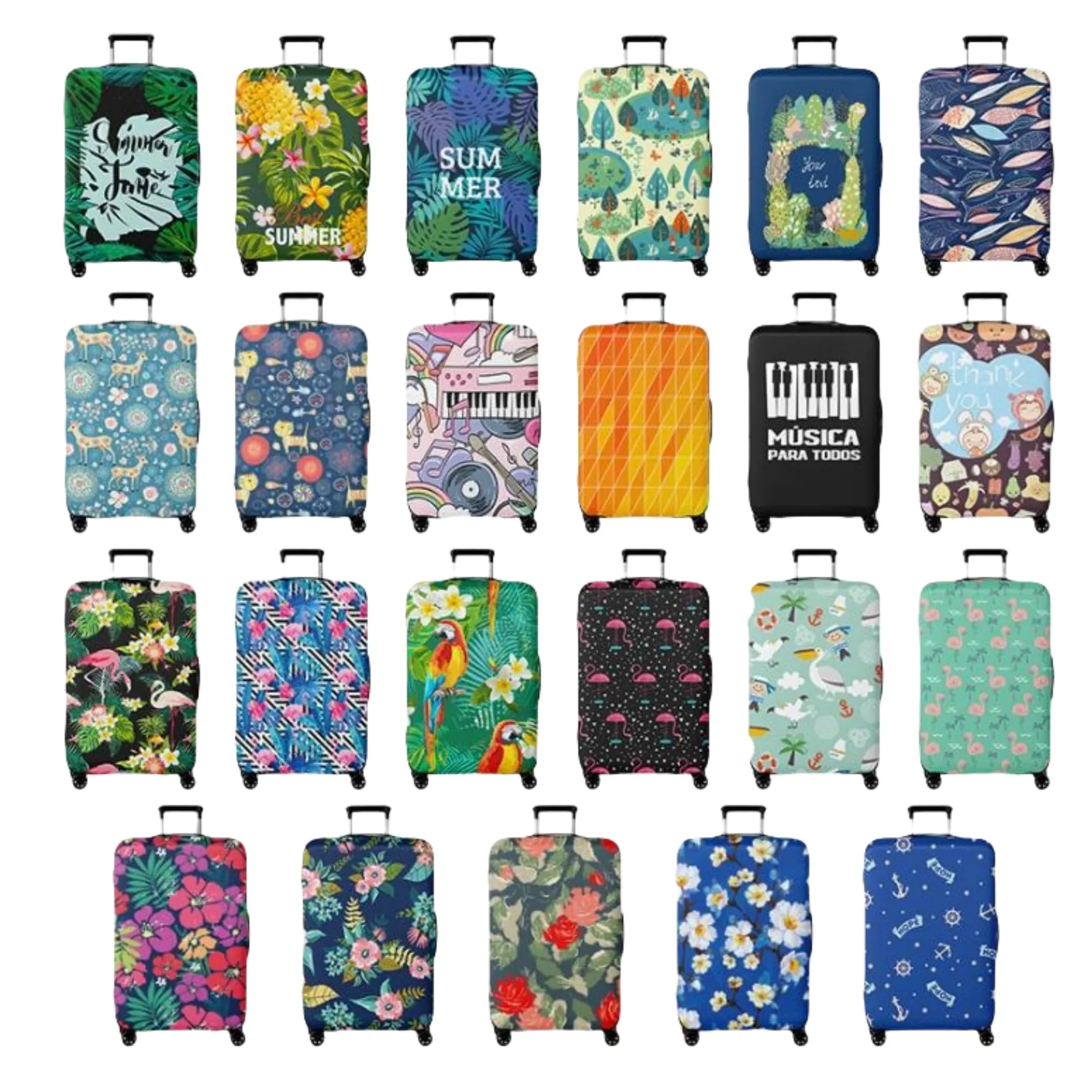 Full Color Polyester Stretch Luggage Dust Cover 4