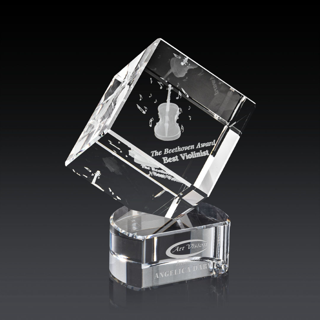 Burrill 3D Award on Paragon Base - Clear 4