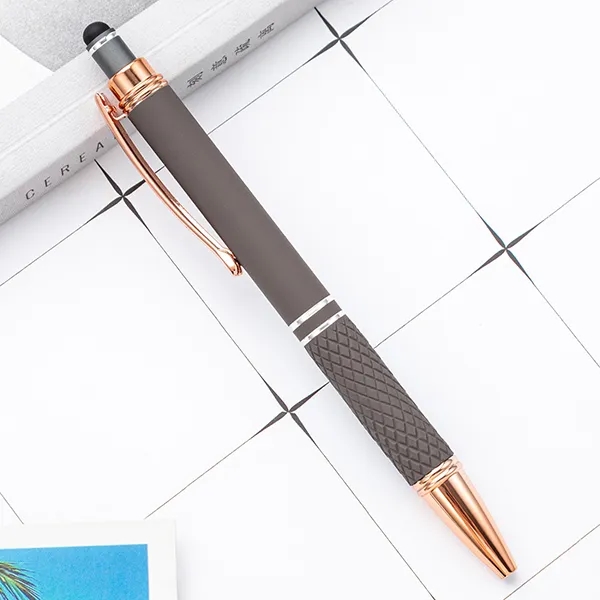 Metal Diamond Stylus Pen with Rose Gold Trim 3