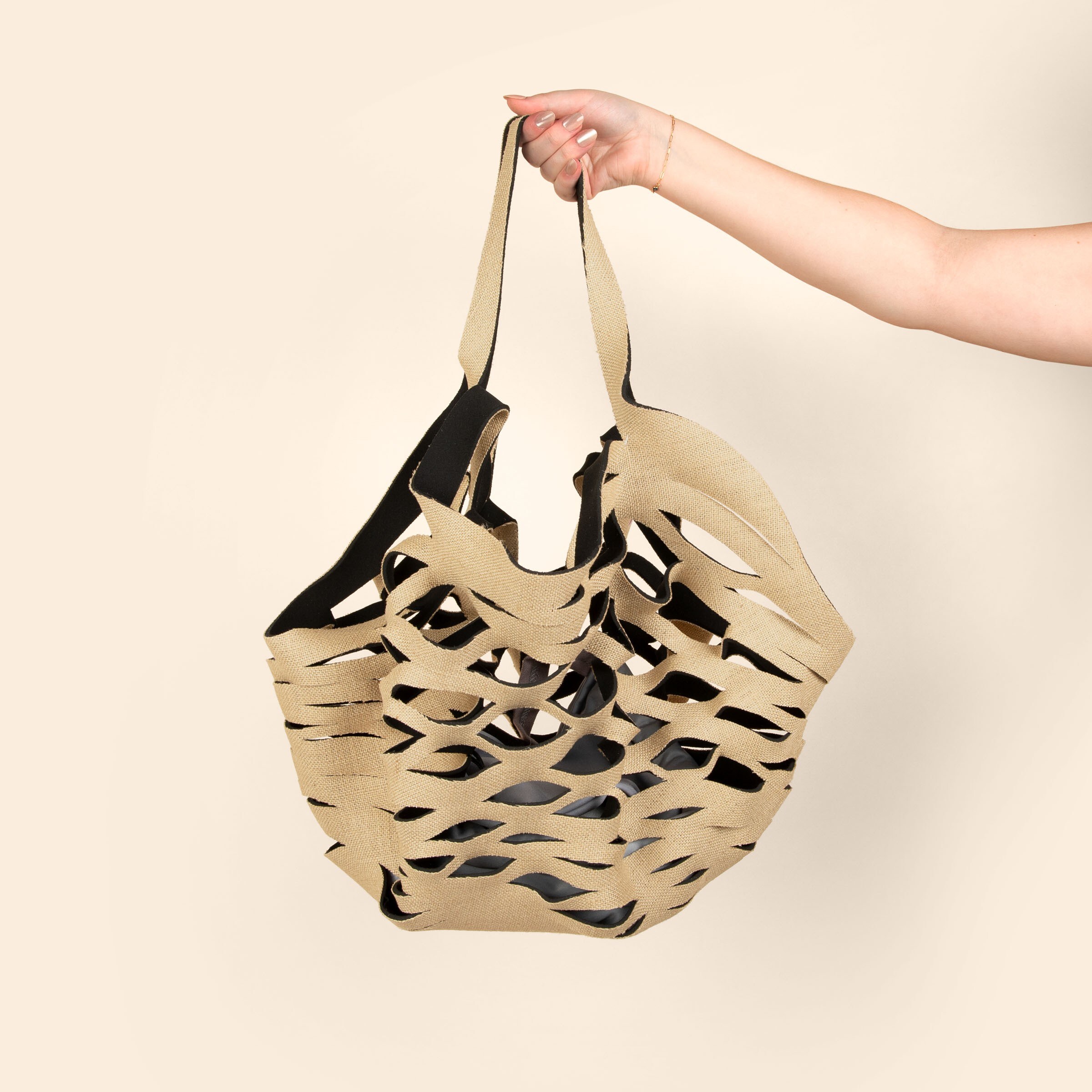 SEASIDE TOTE - BURLAP NEOPRENE