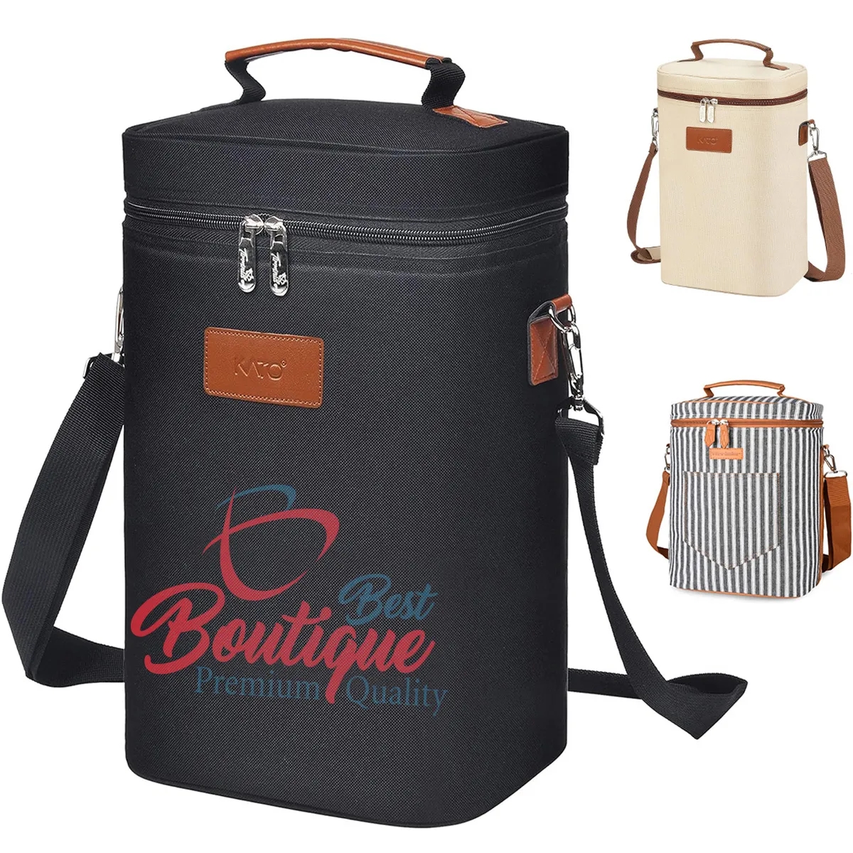 Wine Insulated Tote Bag for 4 Bottles Cooler Carrying Case 2