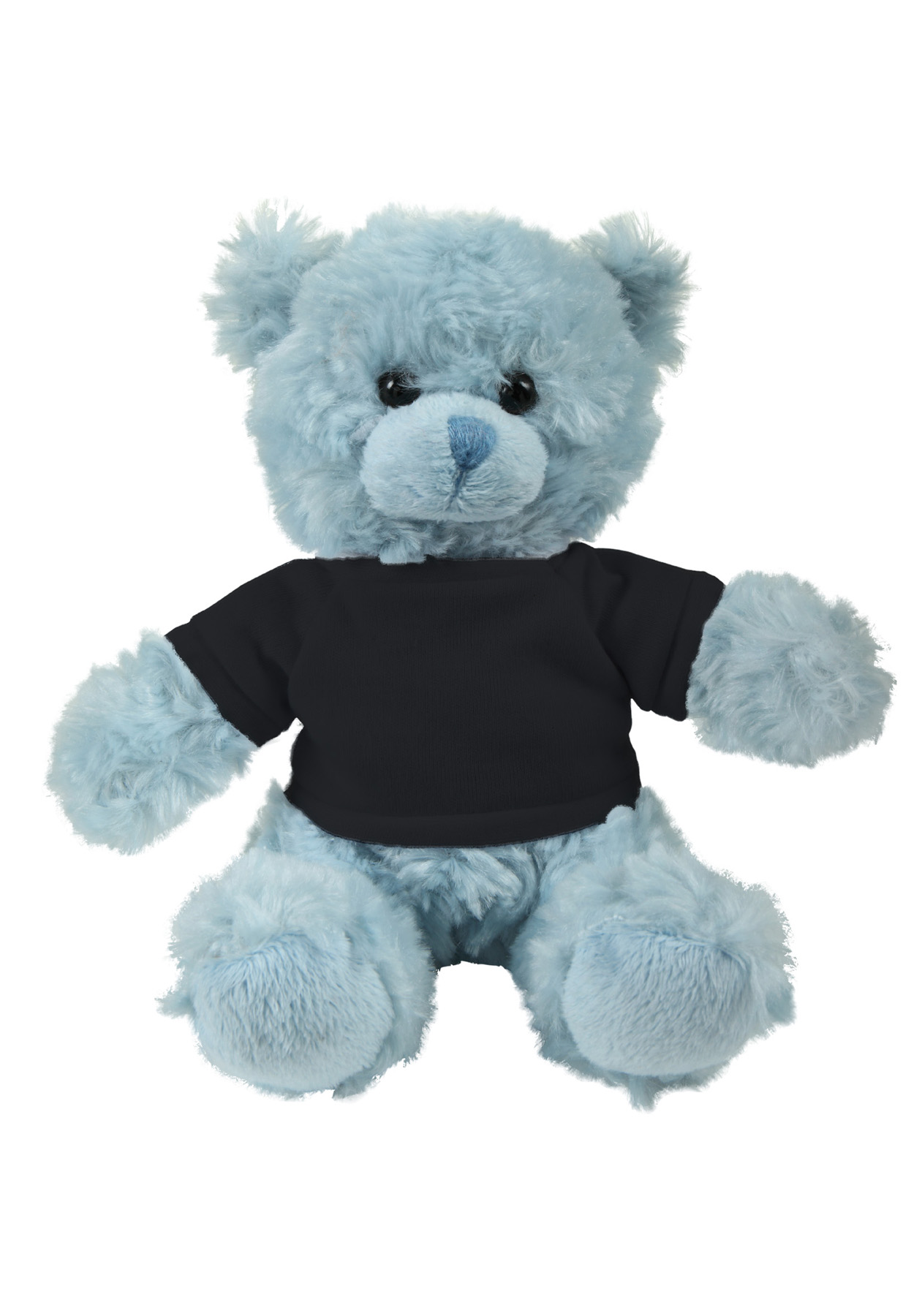 soft plush Blue Curly Sitting Bear with t-shirt 19
