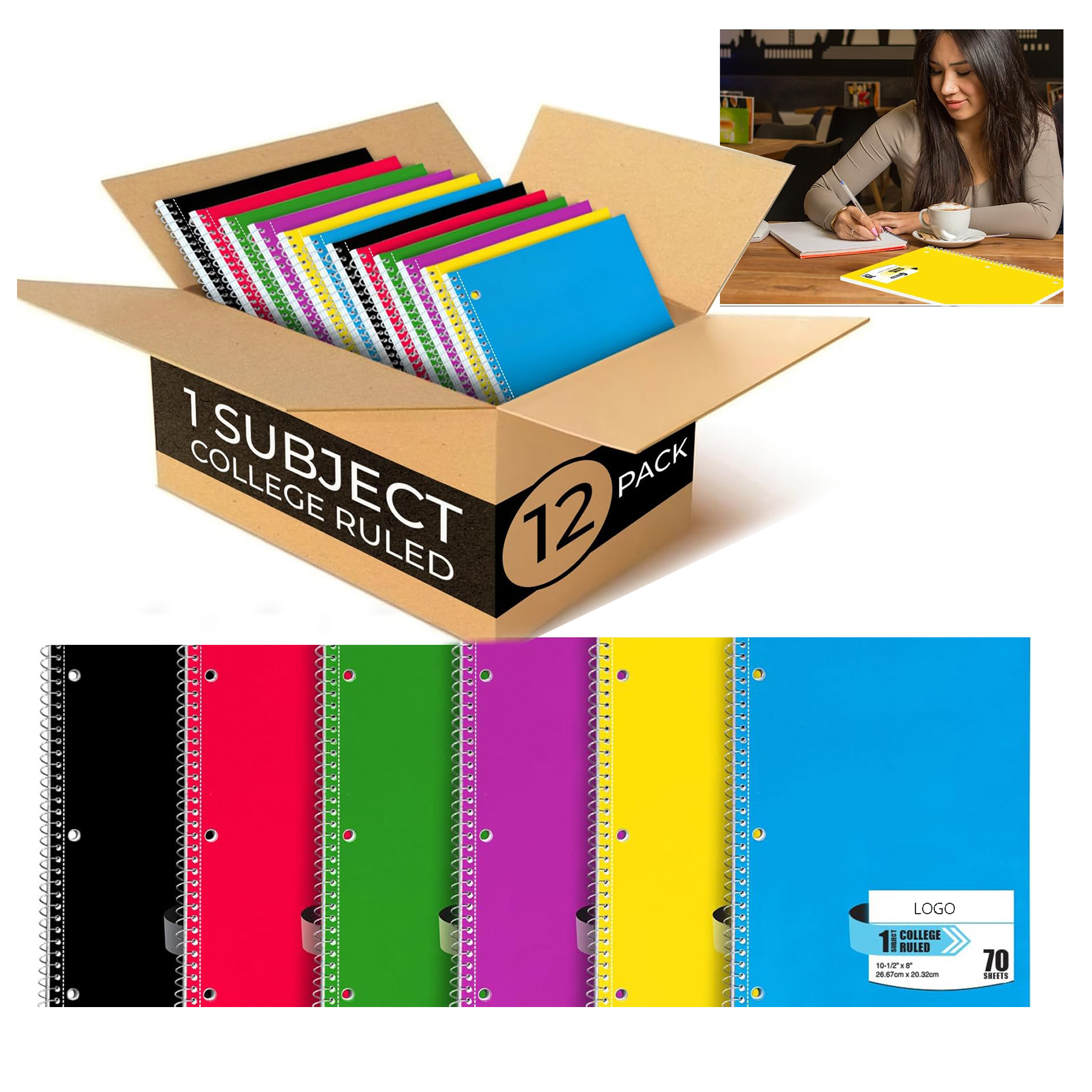 Assorted Colors Spiral Notebook 2