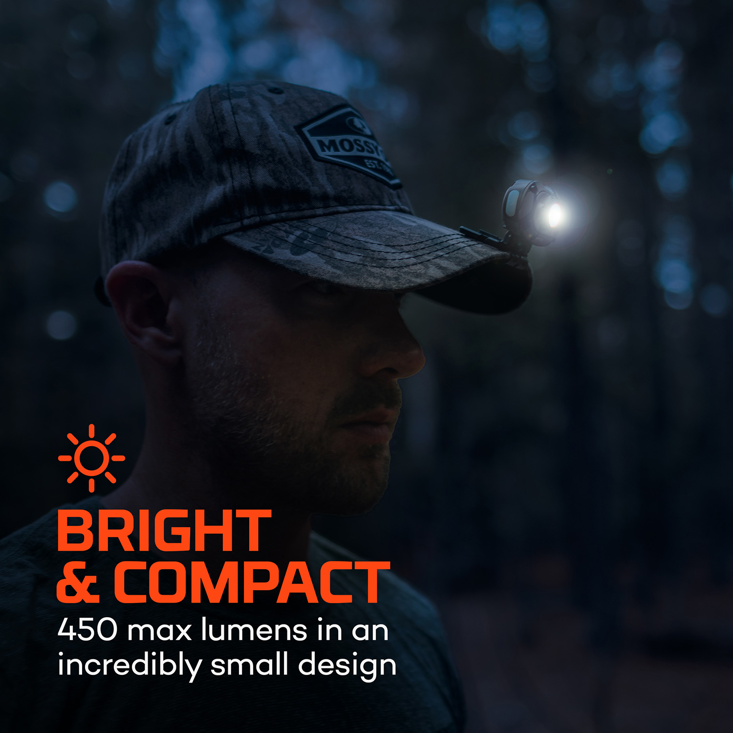 NEBO® MYCRO 450 RECHARGEABLE HEADLAMP MOSSY OAK CAMOUFLAGE 2