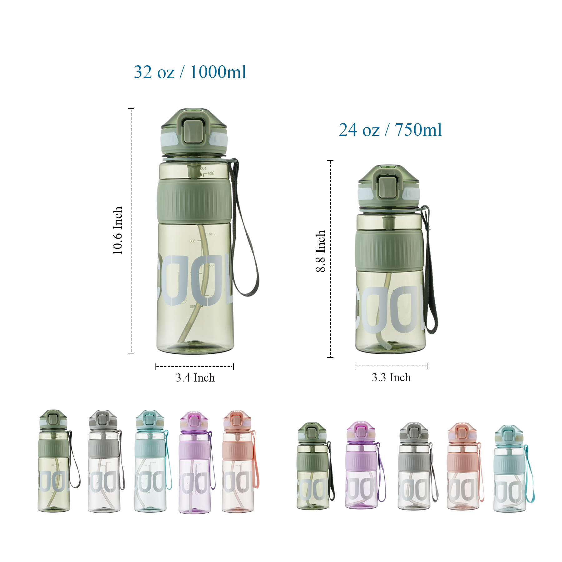 32 oz 24 oz Crystal-Clear Chic  Water  Bottle 4