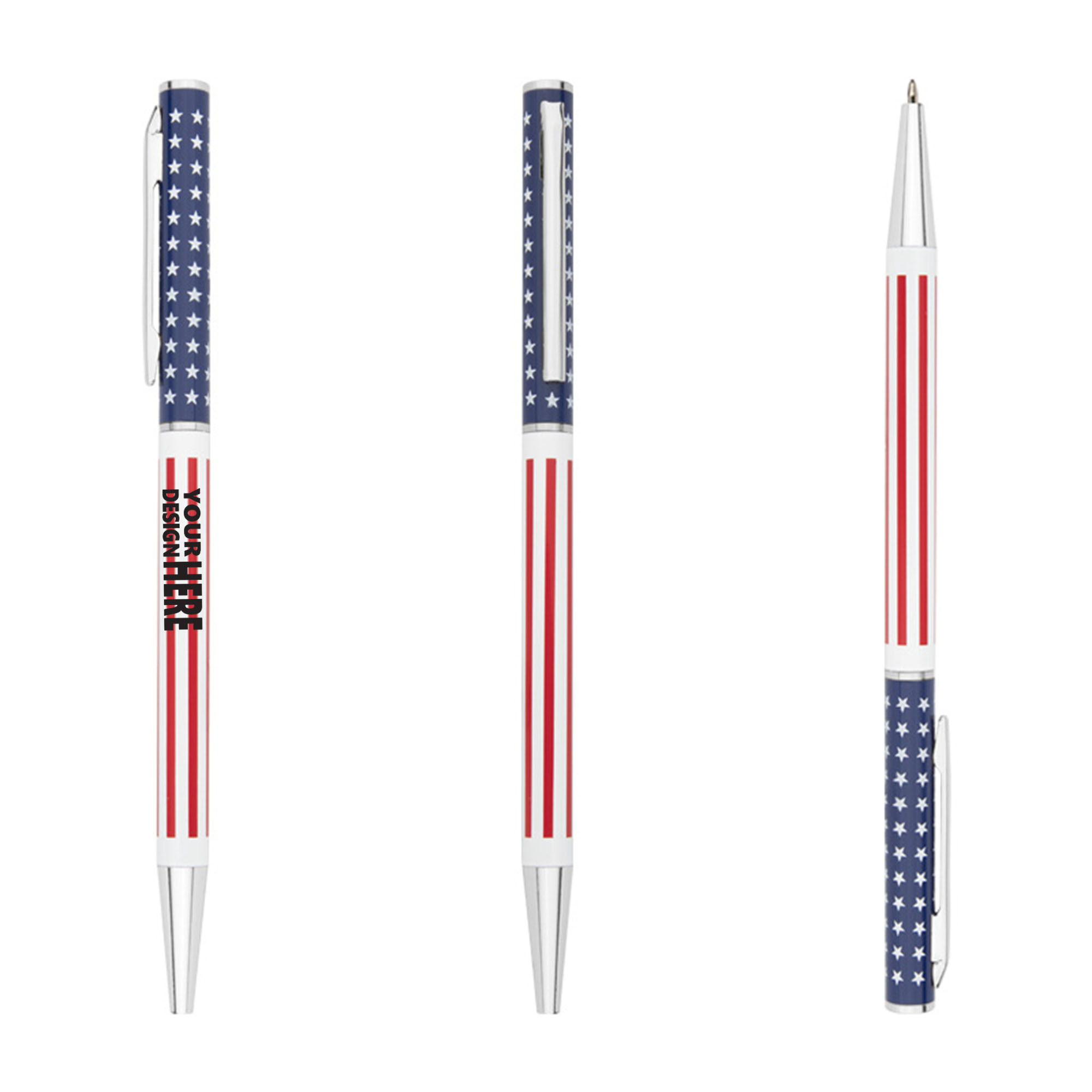 Custom Metal Pen With Printed Flag Design 1