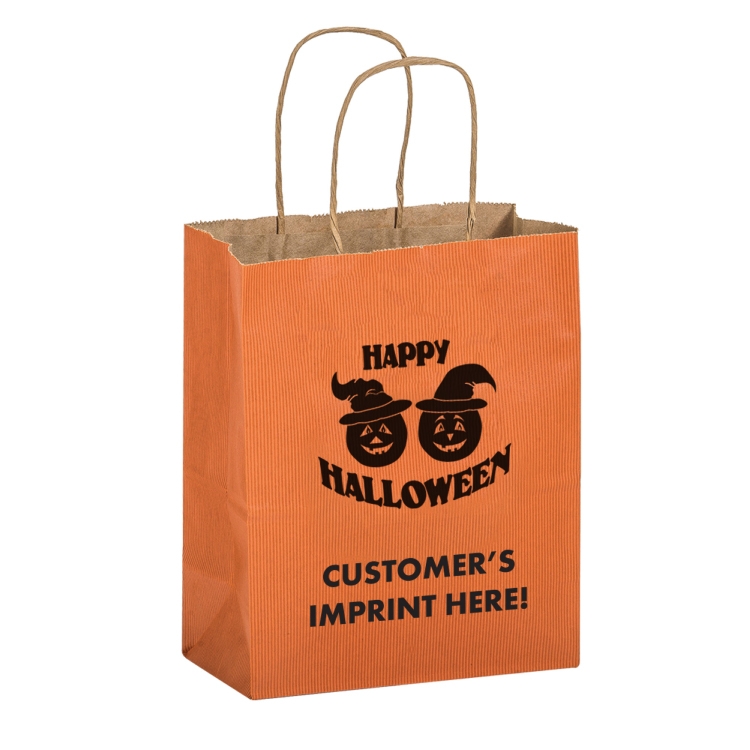 Matte Color Paper Shopper with Twisted Paper Handles - Halloween 1
