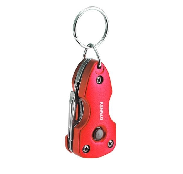Multifunction Folding Pocket Mini Tool LED Keychain 4