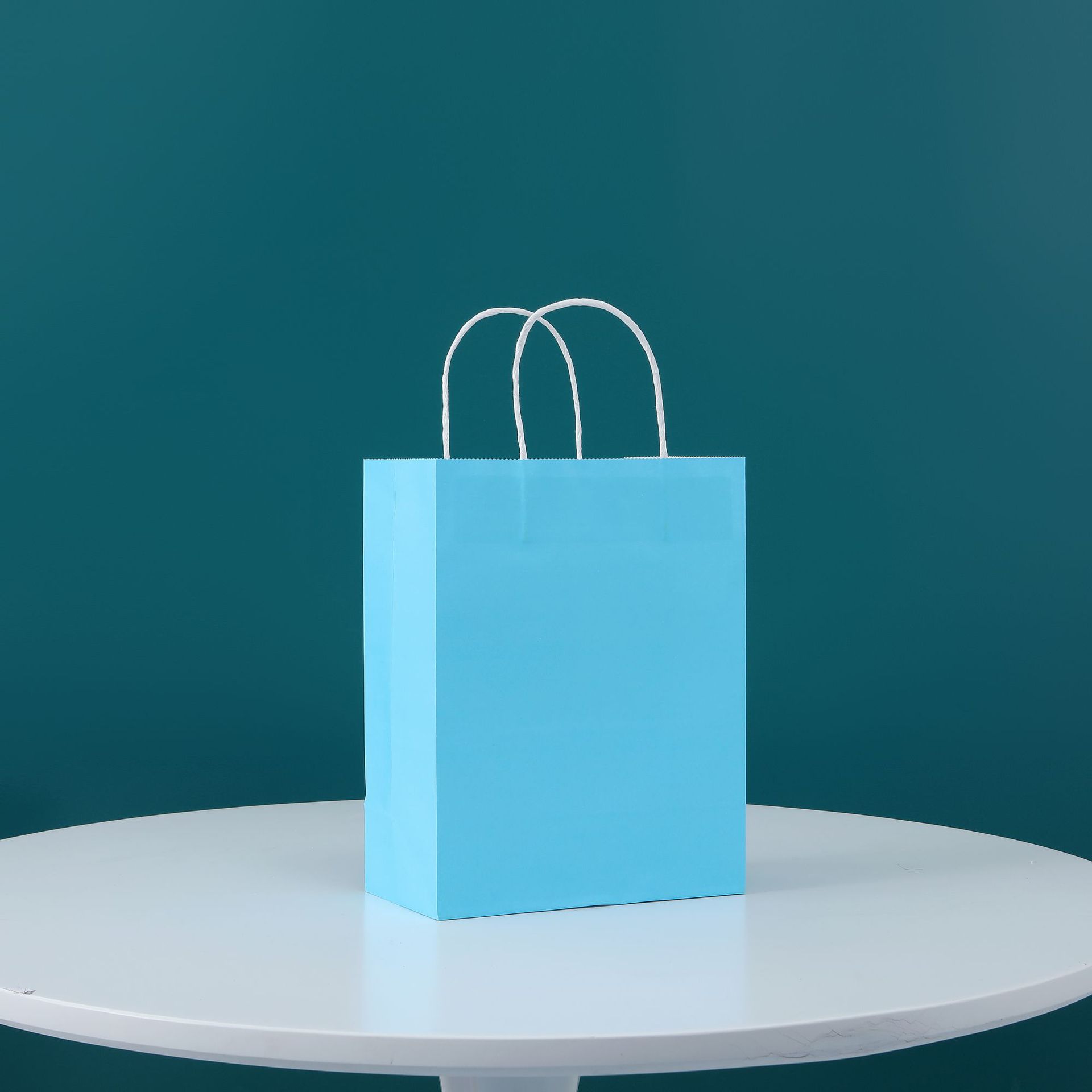 Small Size Kraft Paper Shopper Tote bags(5 7/8" * 3 1/8" * 8 1/4") 8
