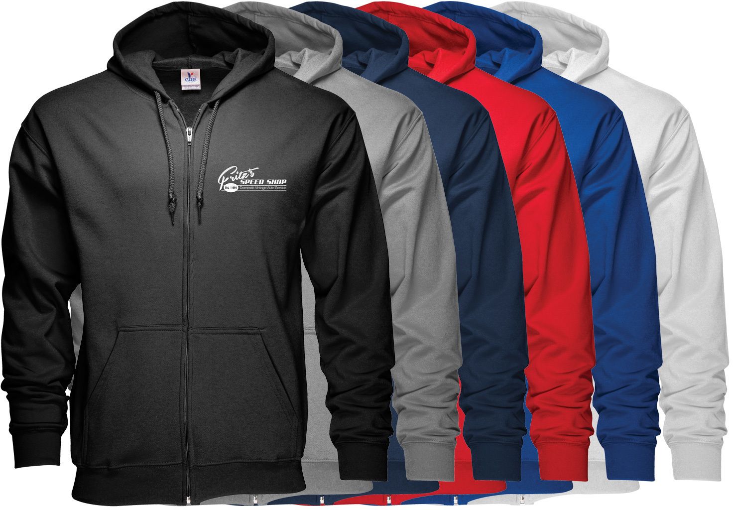ZIPPERED HOODIE - SCREEN PRINT 14