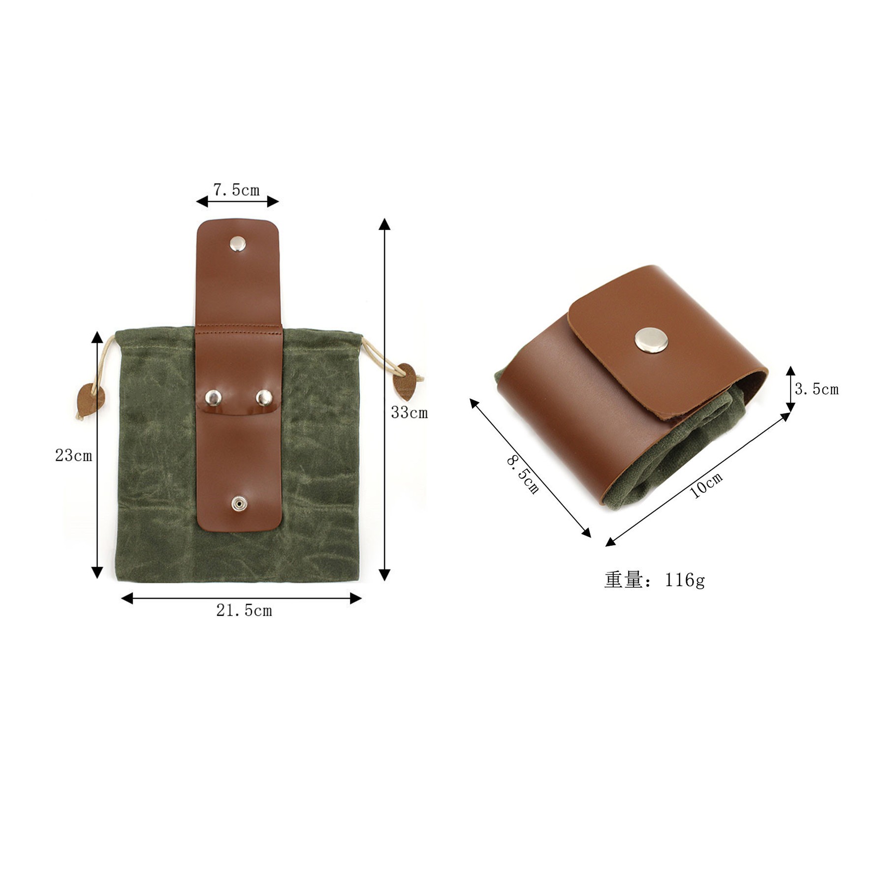 Waxed Canvas Outdoor Forest Foraging Pouch 2