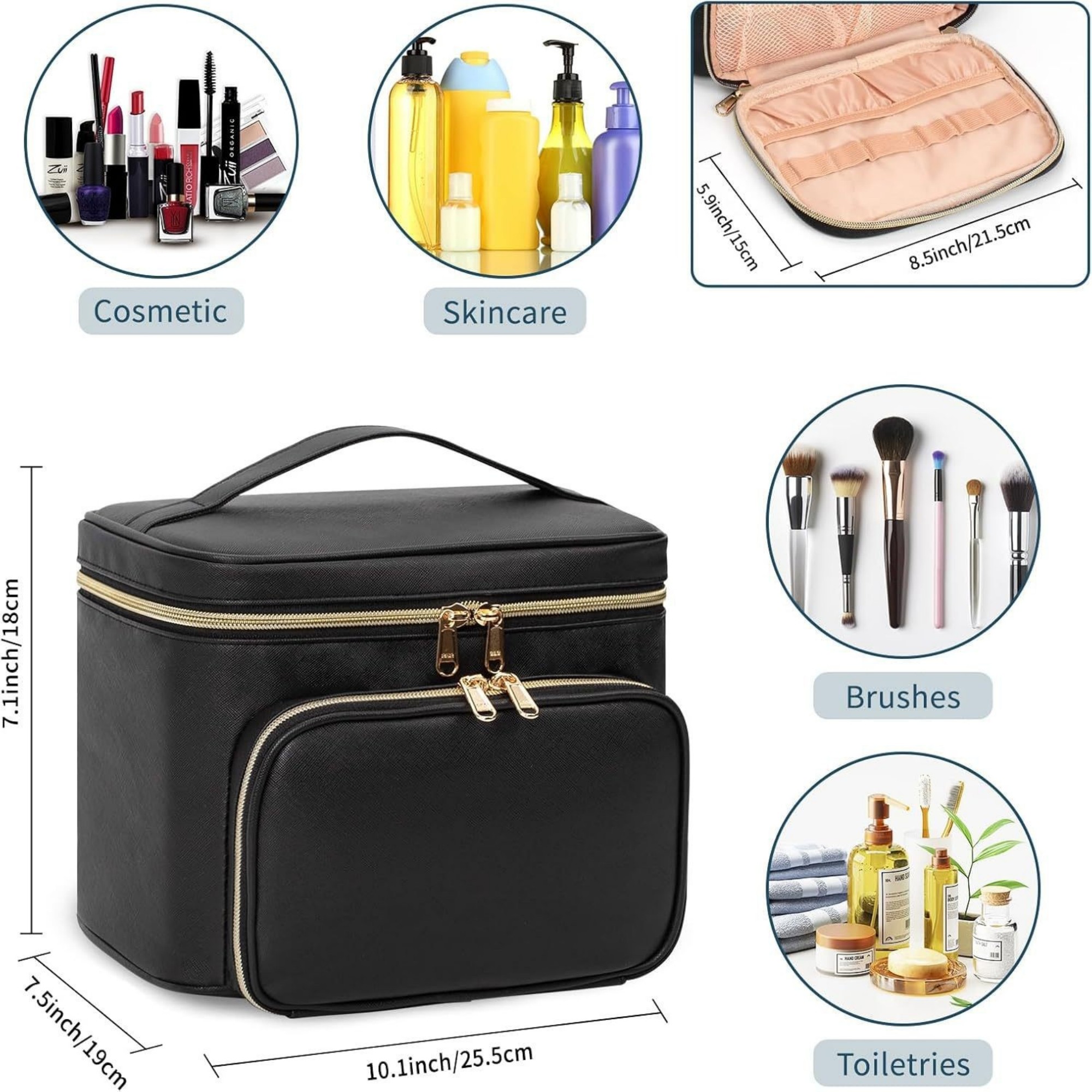Compact Travel Makeup Organizer Bag 3