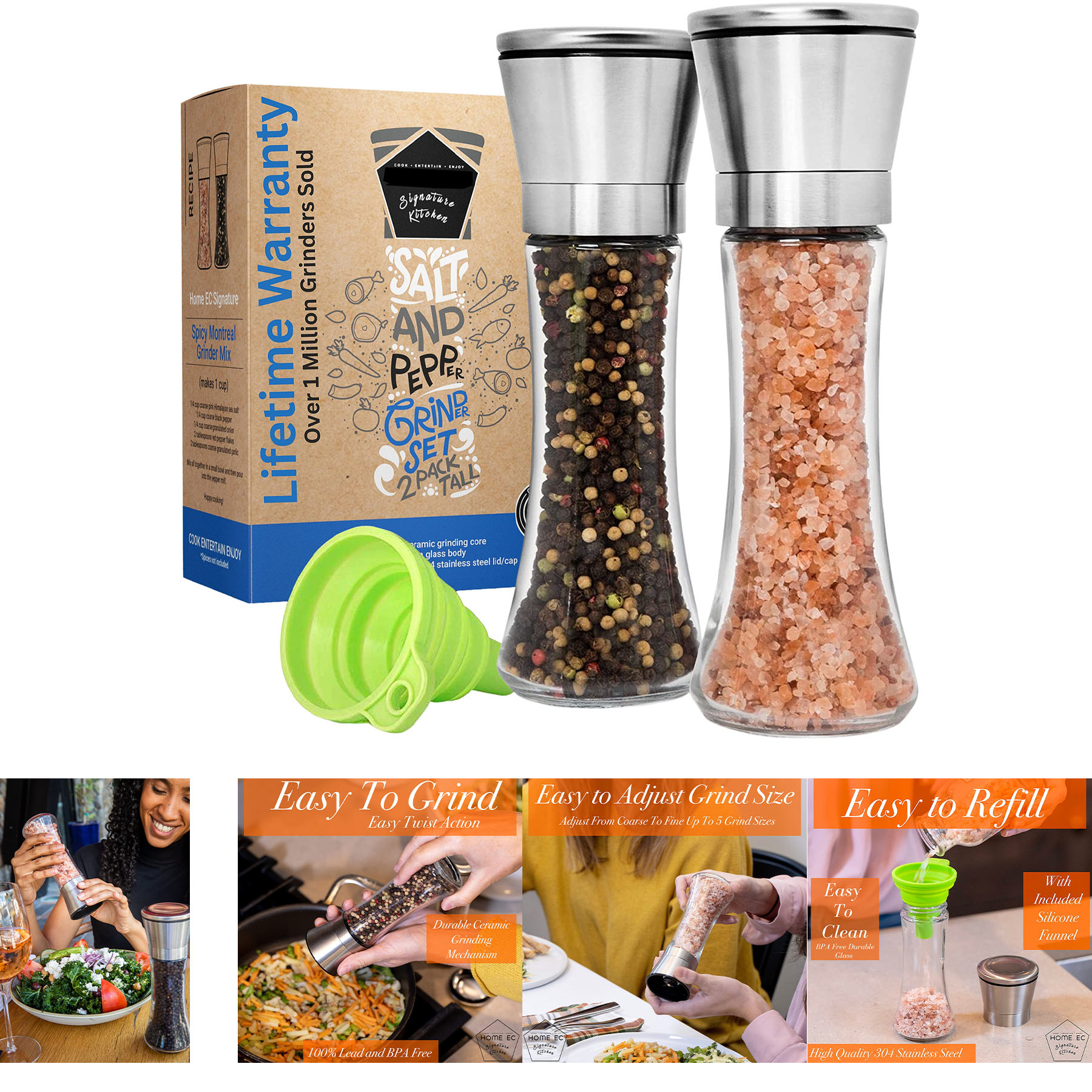 Original Salt and Pepper Grinder Set