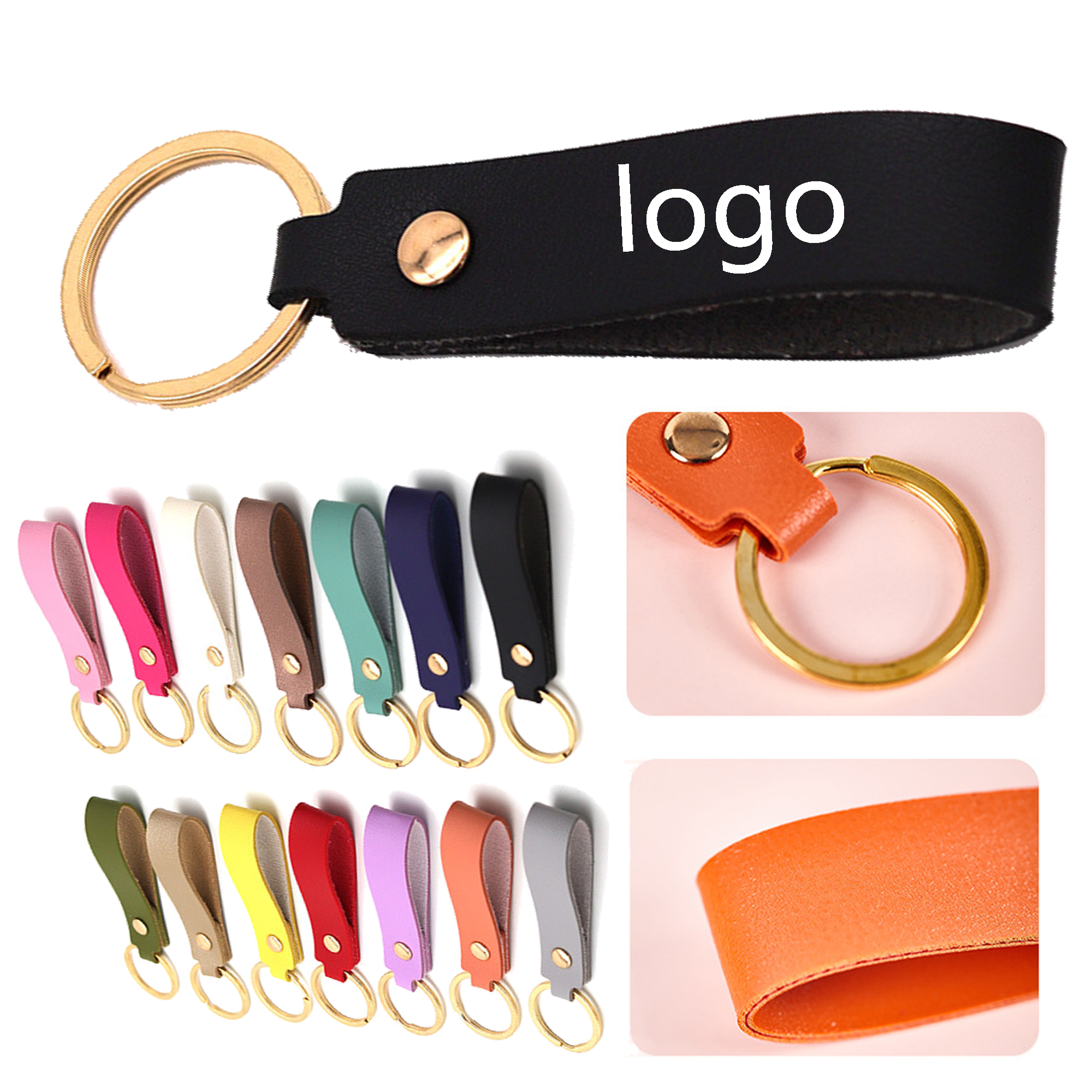 Metal Leather Keychain 14