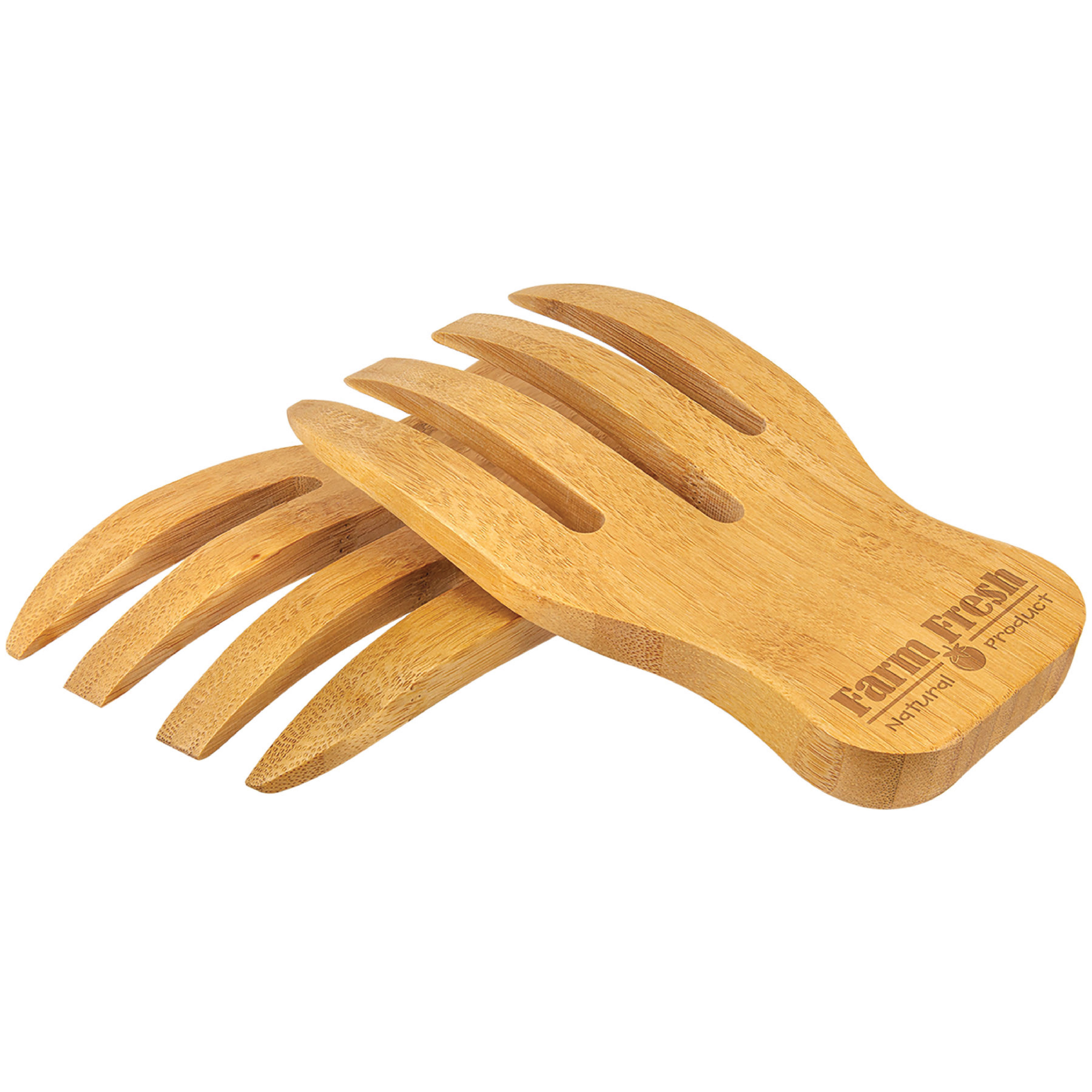 6 1/2" Bamboo Salad Hands Set