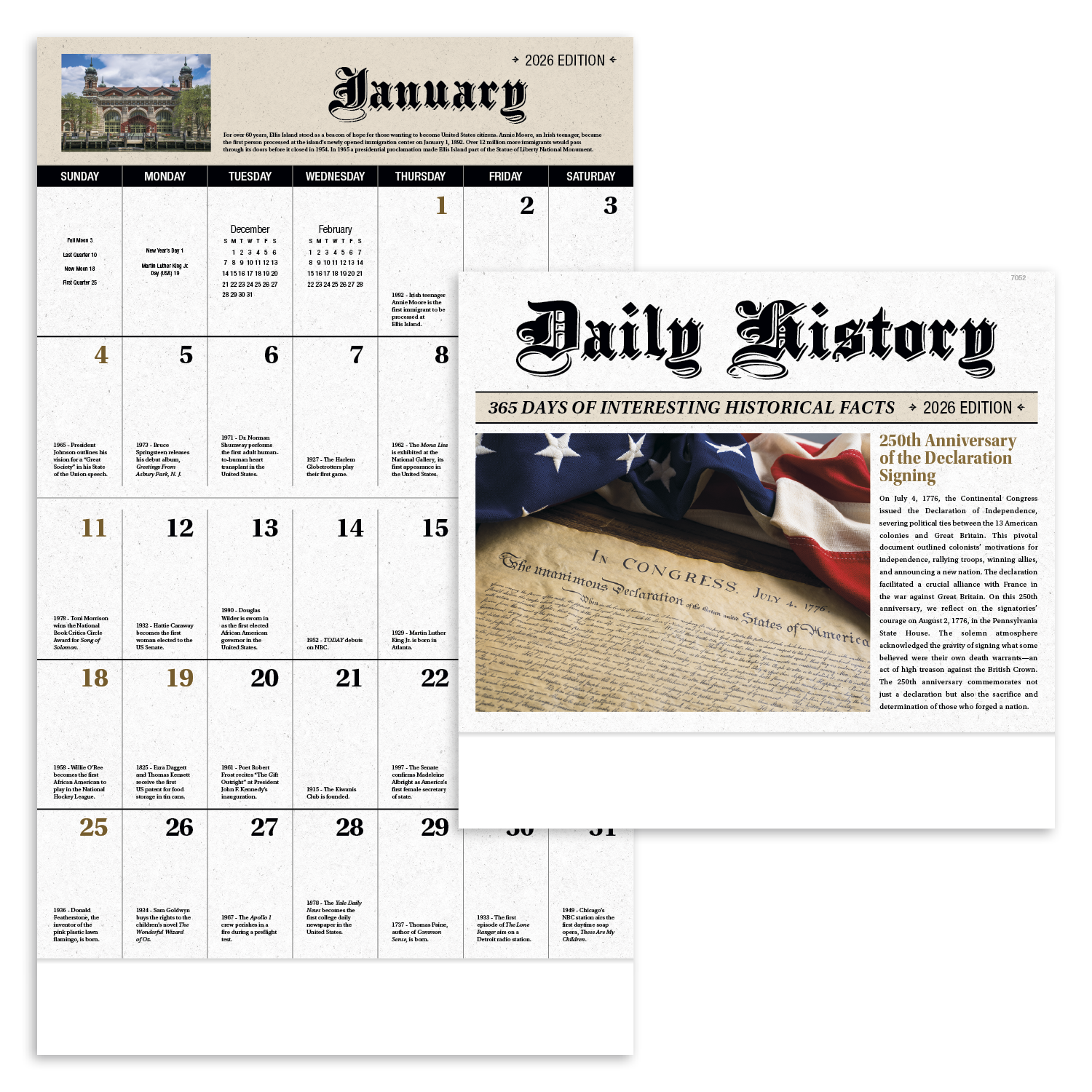 Good Value™ Daily History - Stapled Calendar 3