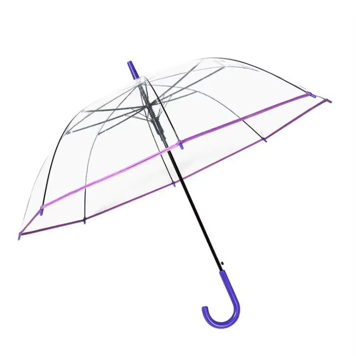 47" Arc Clear Bubble Dome Umbrella w/ Hook Handle 4