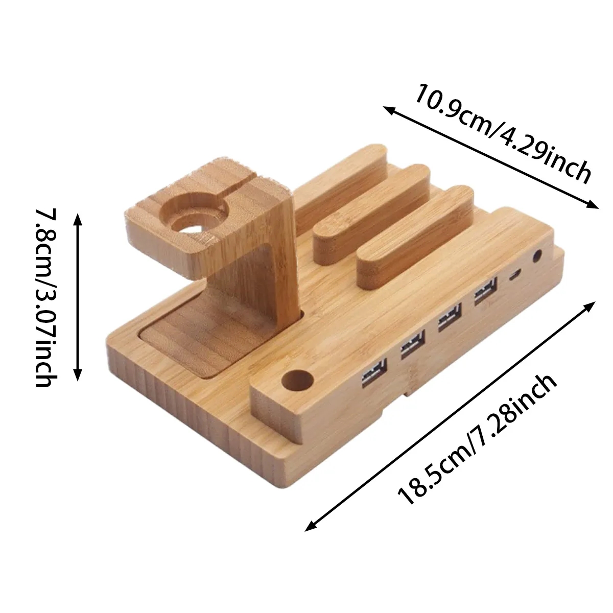 Bamboo Multi-Device Charging Dock & Organizer 5