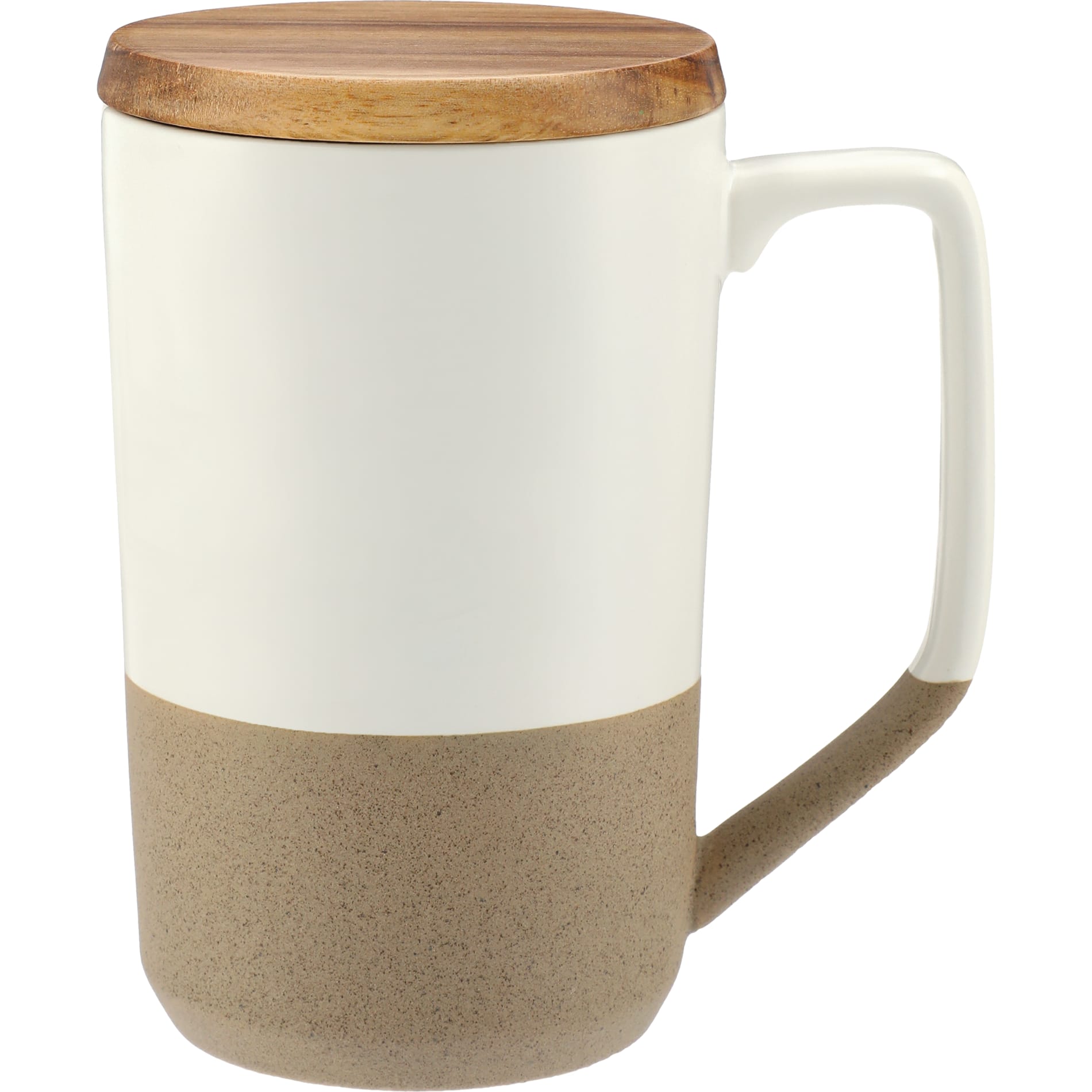 Tahoe Tea & Coffee Ceramic Mug with Wood Lid 16oz 96