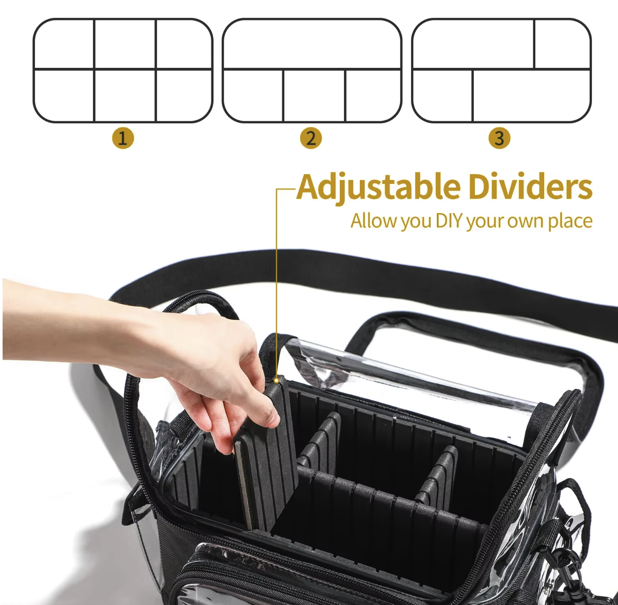 Clear Travel Bag With Adjustable Dividers 4