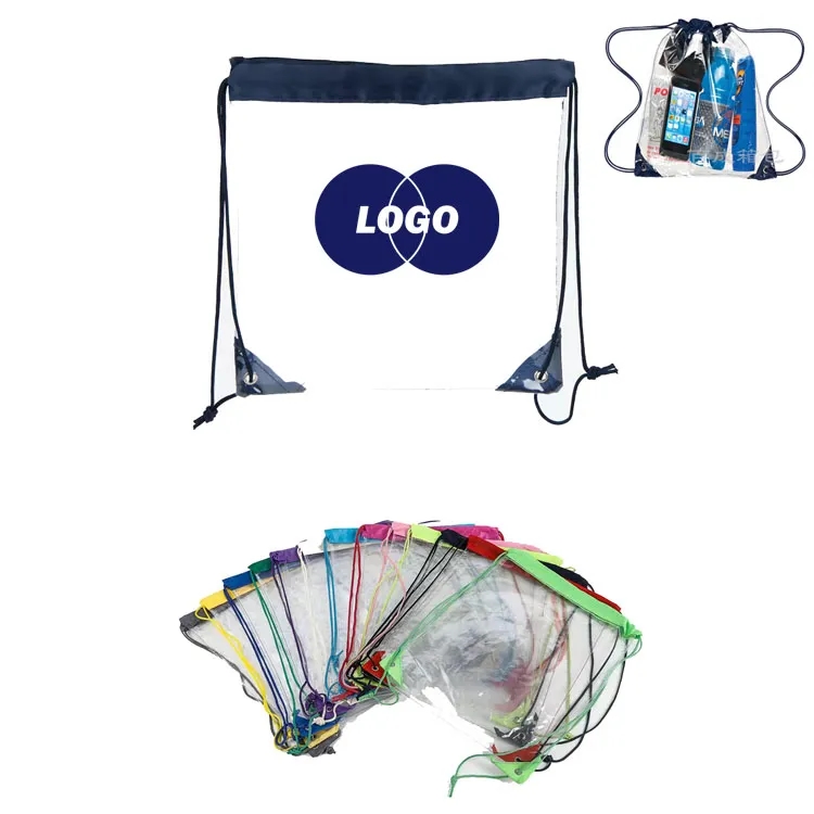 PVC Clear Stadium Drawstring Bag 1