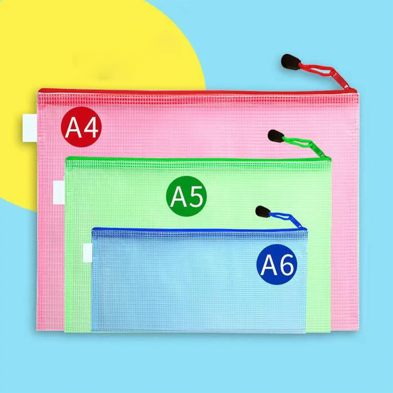 Zipper Pencil Pouch Plastic Zip File Bags 1