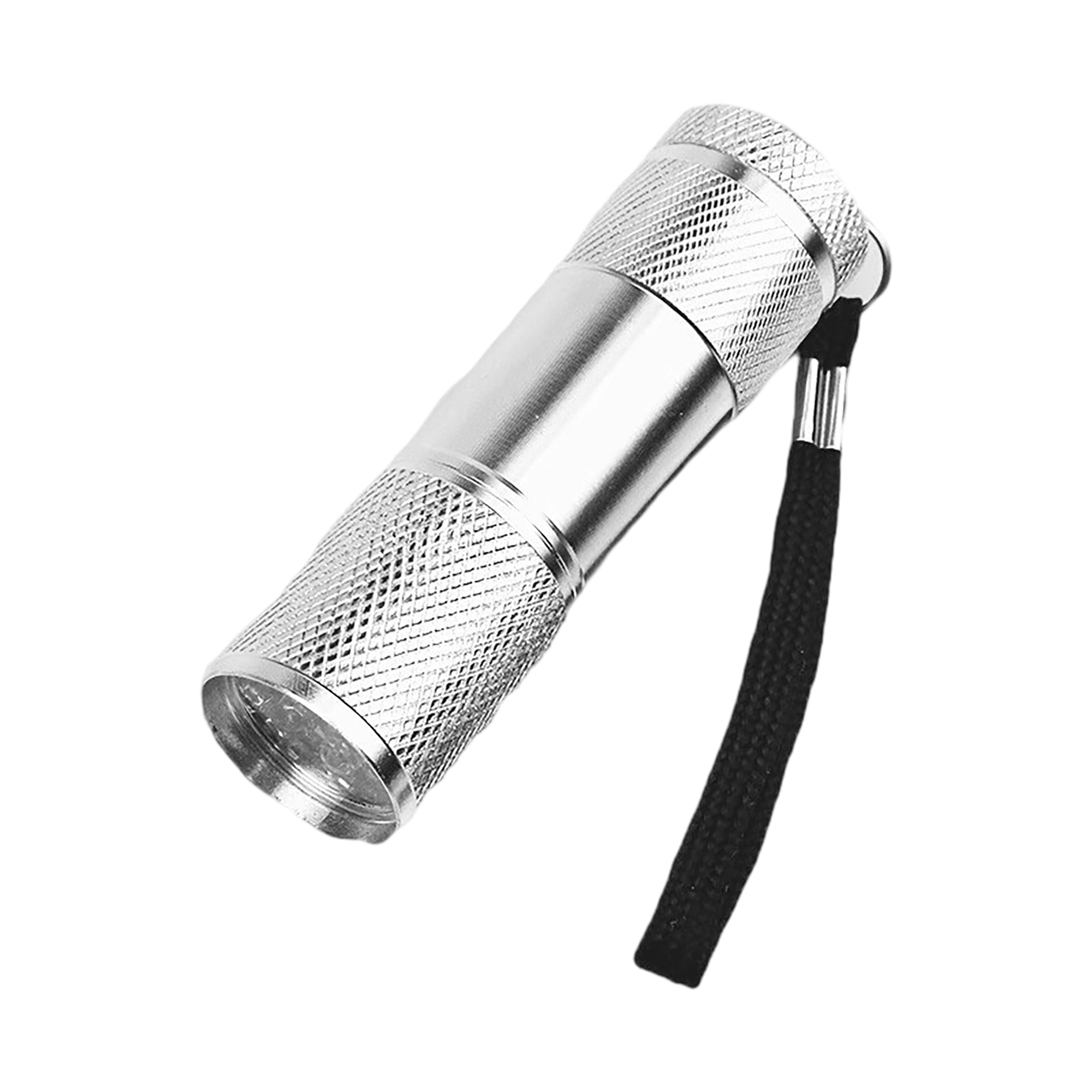 Aluminum Alloy LED Flashlight With Wrist Strap 3.43" 7