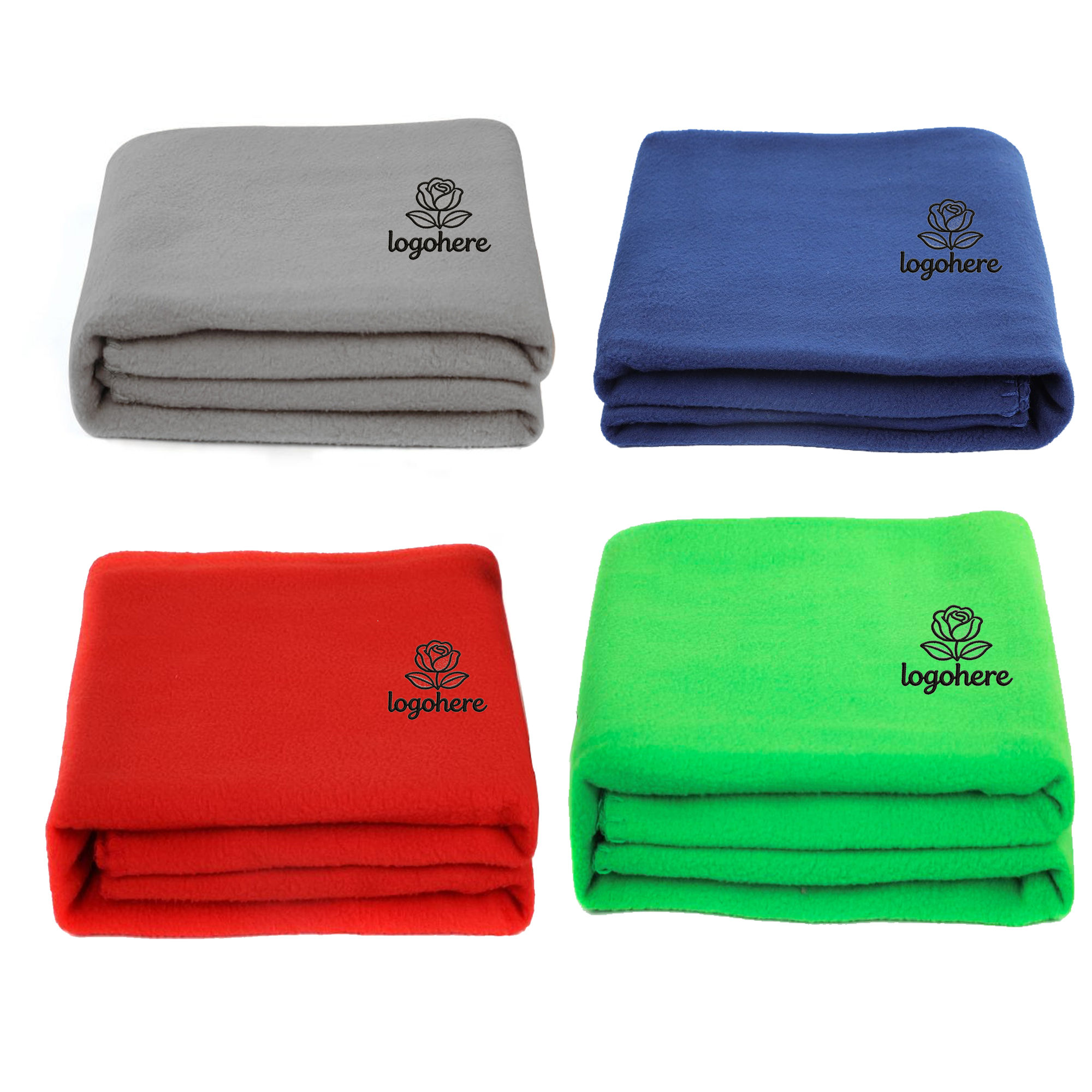 MOQ 20 Soft Warm Fleece Blanket With Embroidery 4