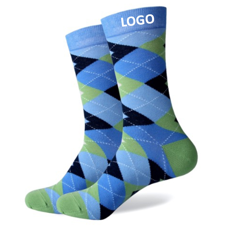 Custom Mid-calf Argyle Socks for Men Size 9-11 2
