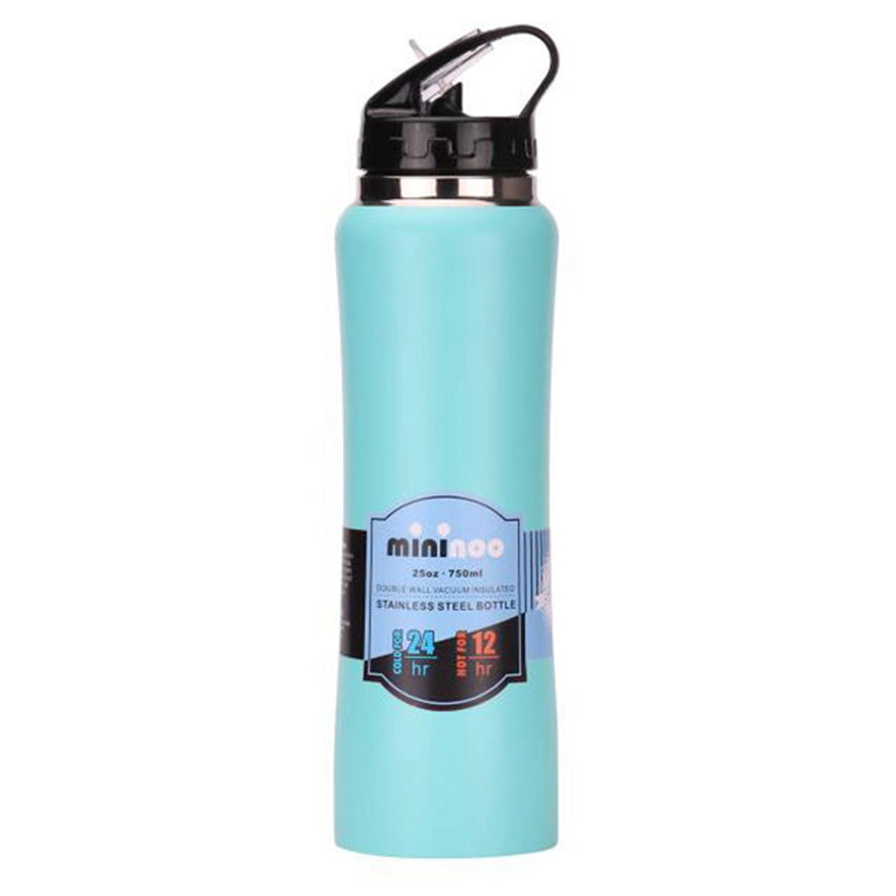 25 Oz. Single Wall Metal Sport Bottle with Straw, custom water bottle with logo imprint 5