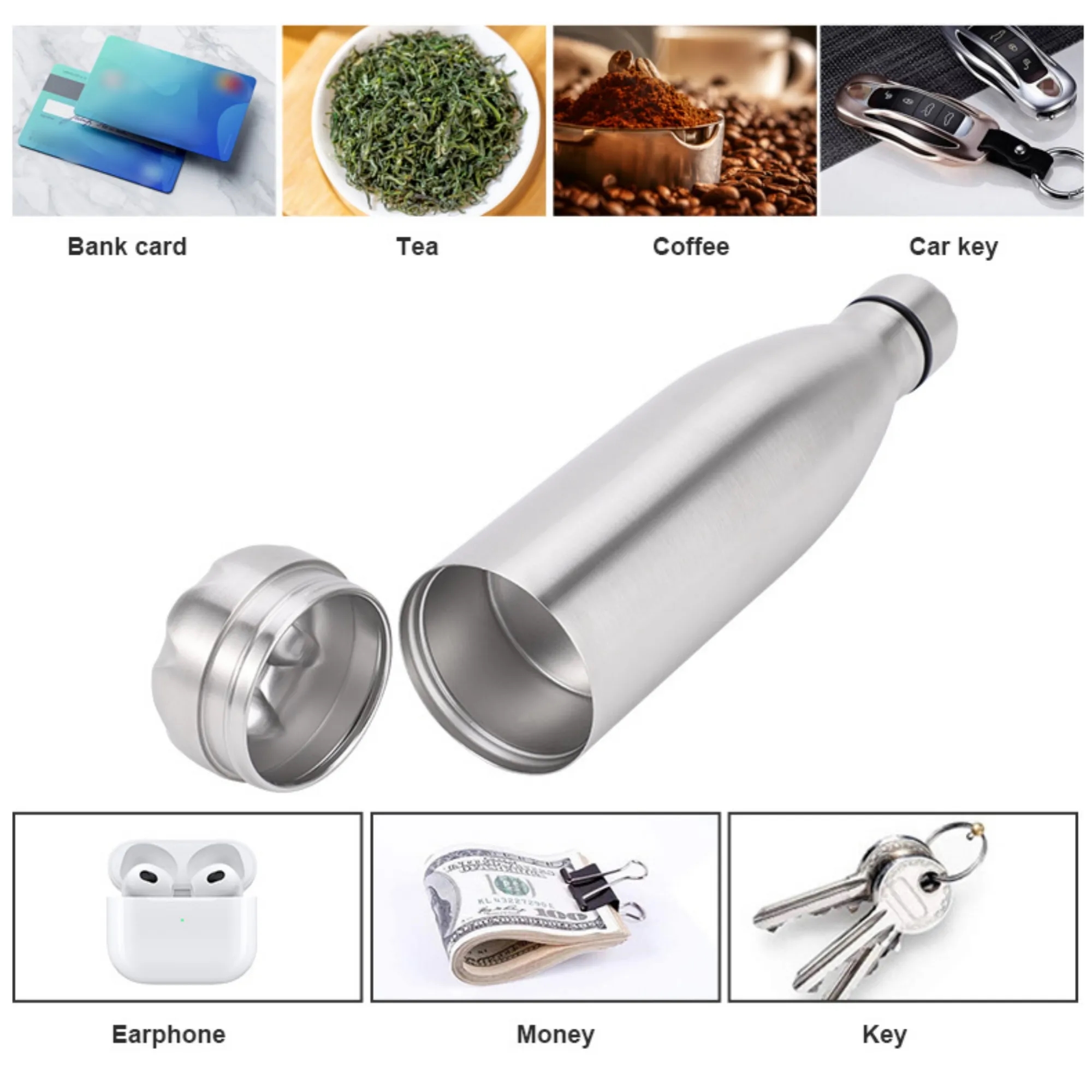 Detachable-Bottom Outdoor Storage Stainless Steel Thermos, custom water bottle with logo imprint 8