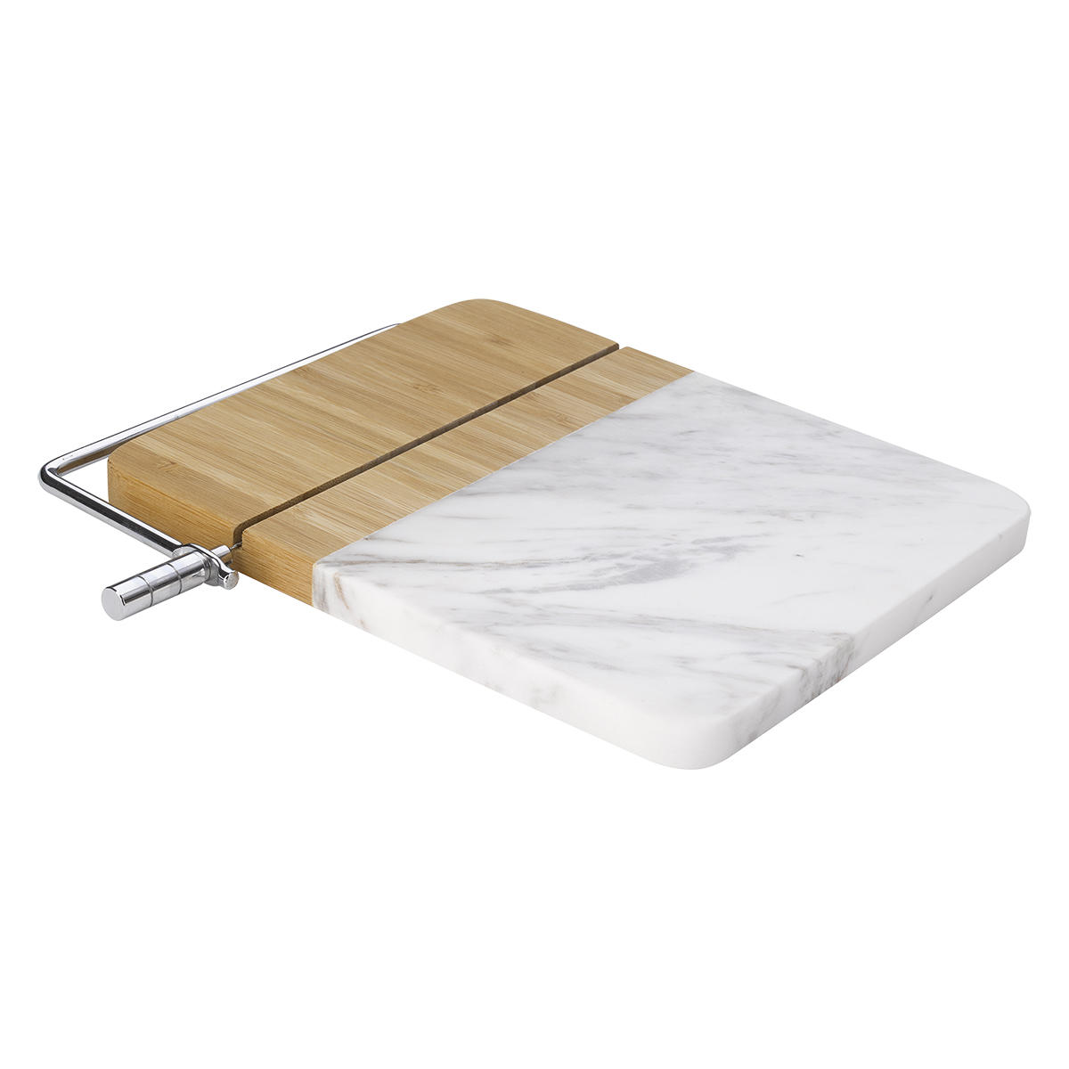 Marble and Bamboo Cheese Cutting Board With Slicer 4
