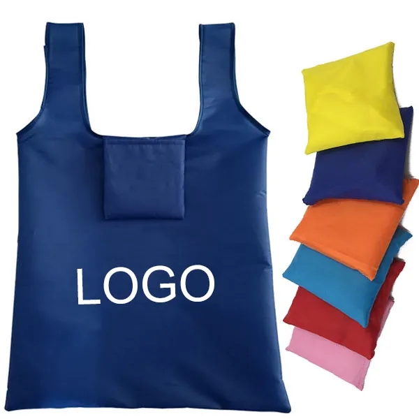 T-shirt Foldable RPET Shopping Bag with Pouch 1