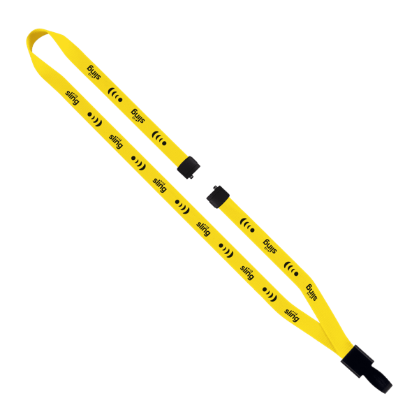 1/2" Polyester Lanyard with Non-Swivel Plastic Hook 25