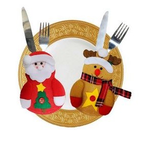 Christmas Snowman Knife Fork Bag Restaurant Decorations 4
