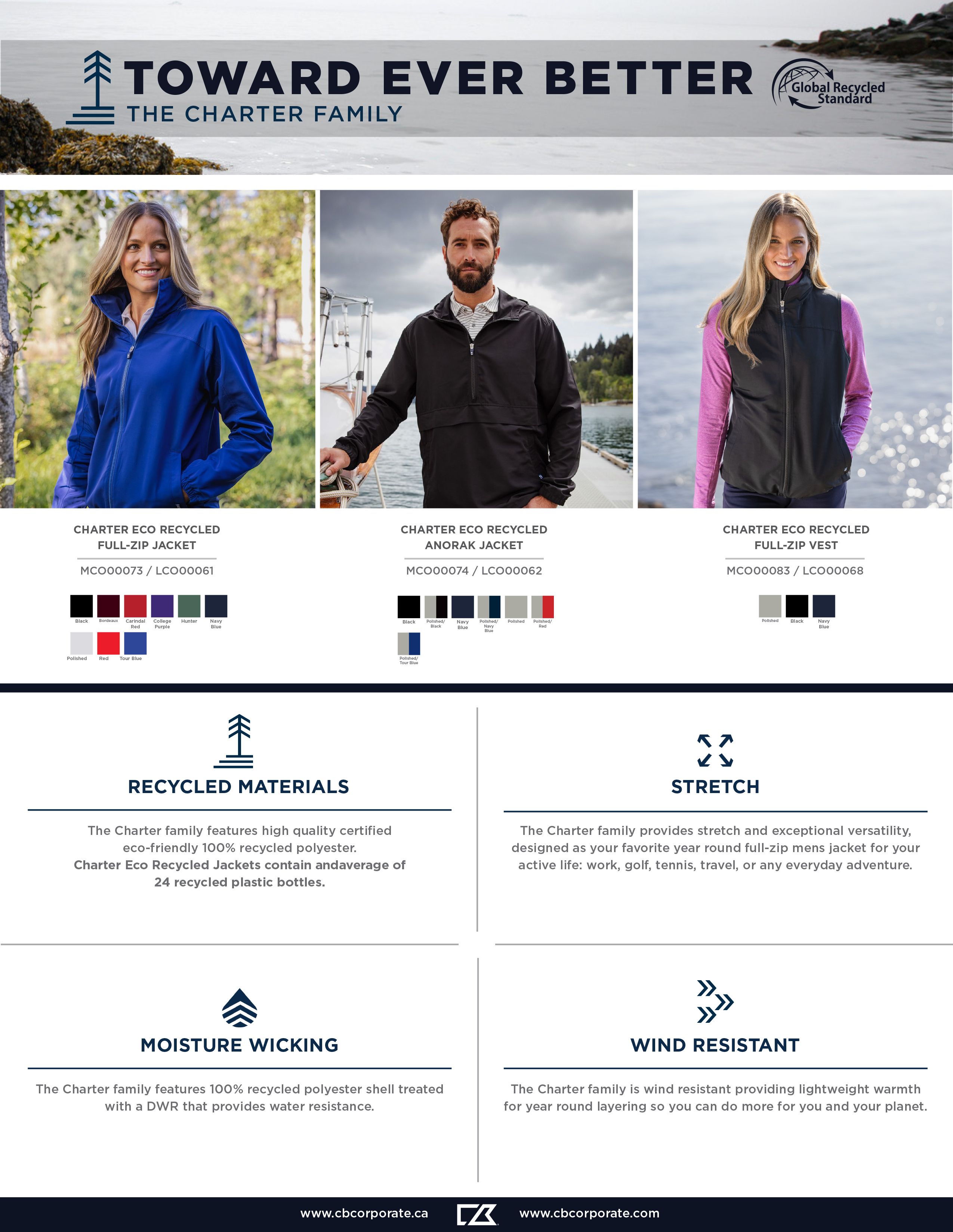 Charter Eco Recycled Full-Zip Womens Vest