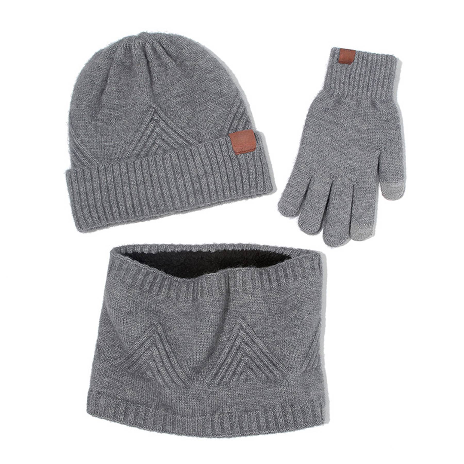 Winter Hat Scarf Gloves for Men Women 3