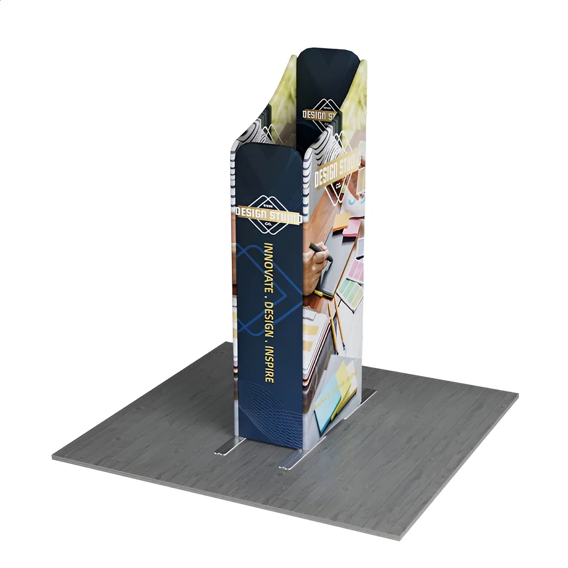6.5ft Magnetic Fabric Display - 2 Sloped & Straight Banner 5