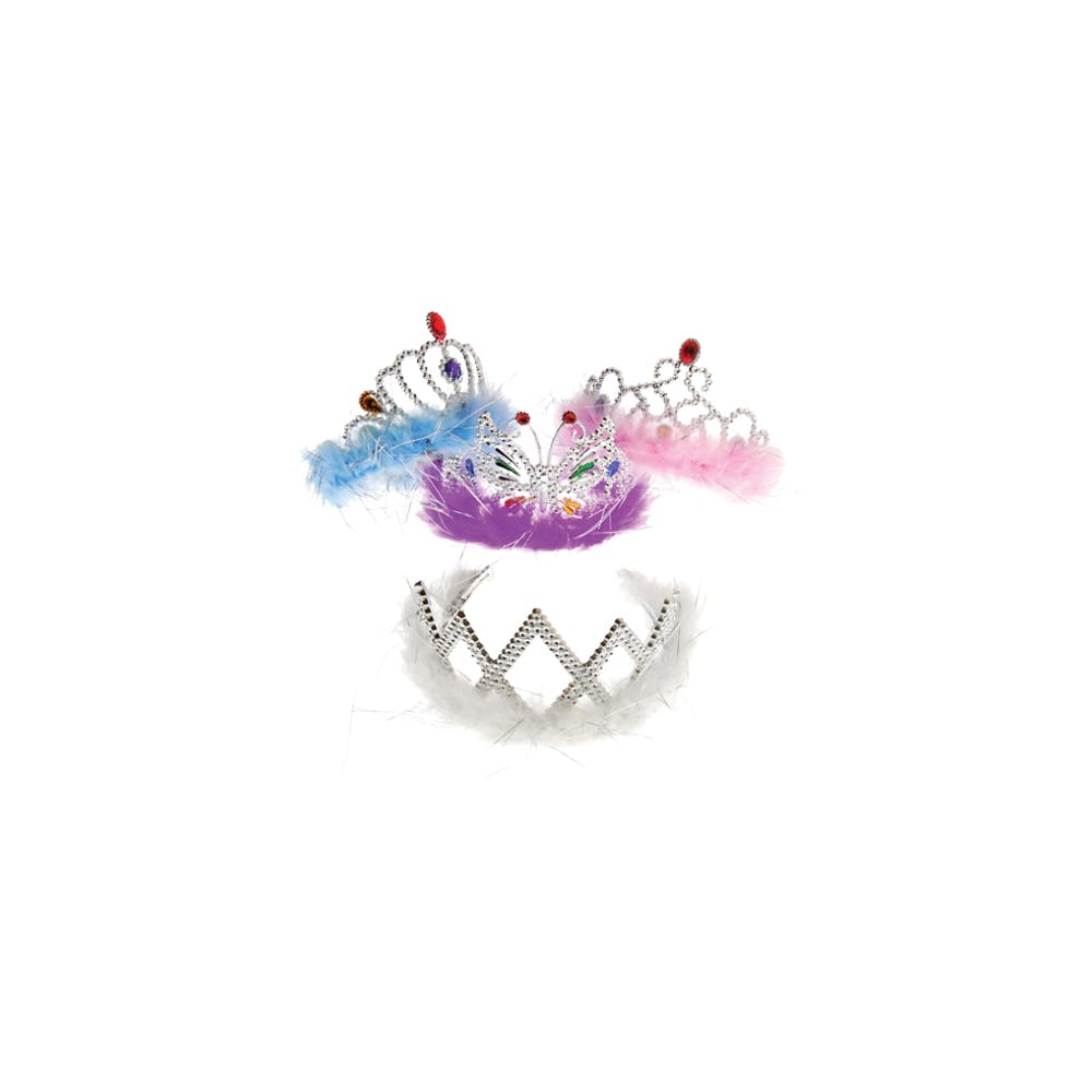 Feather Boa Princess Tiaras - Assorted 2