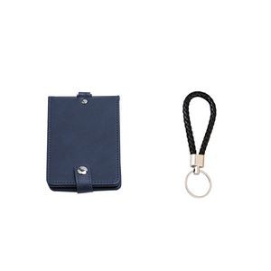 PU Key Chain 5 Pockets Folded PU Leather Card Holder 2