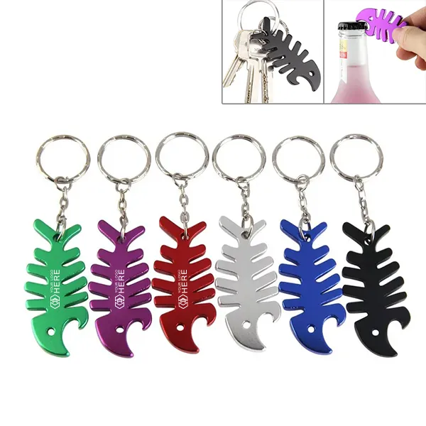 Fish Bone Bottle Opener Keychain 2
