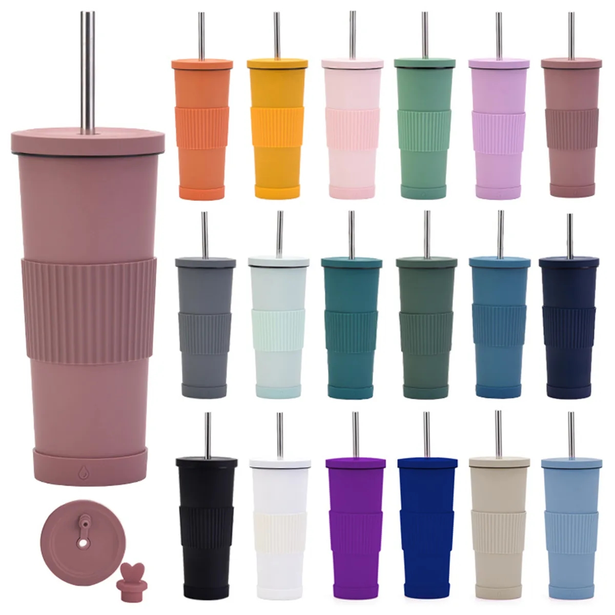 28oz Tumbler Insulated water Bottle with Straw 3
