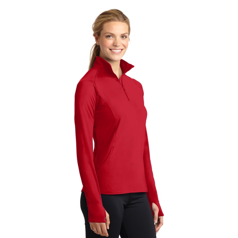 Sport-Tek Women's Sport-Wick Stretch 1/4-Zip Pullover. 13