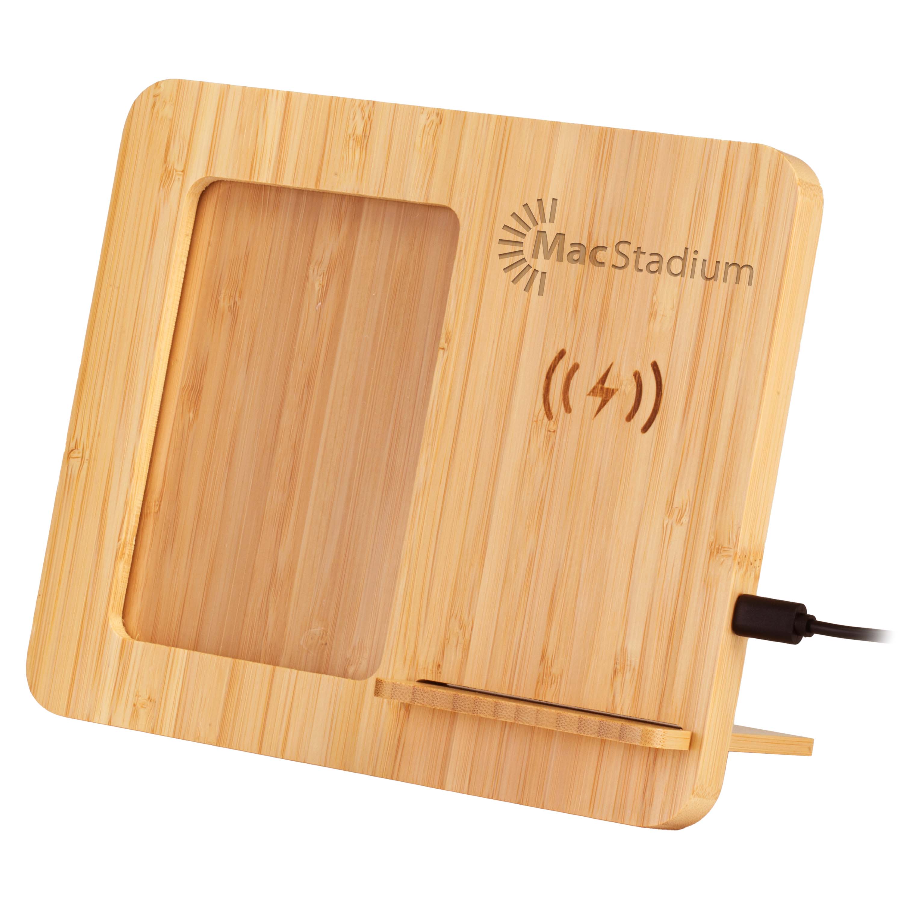 Bamboo Photo Frame & 10W Wireless Charger 6